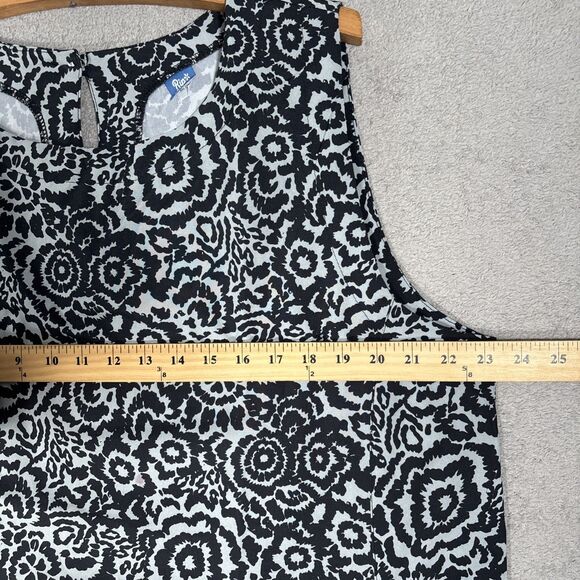 Rip Skirt Mini Dress Women’s XXL Sun Dress Night Blooms Hawaiian Beach Resort - Picture 5 of 12